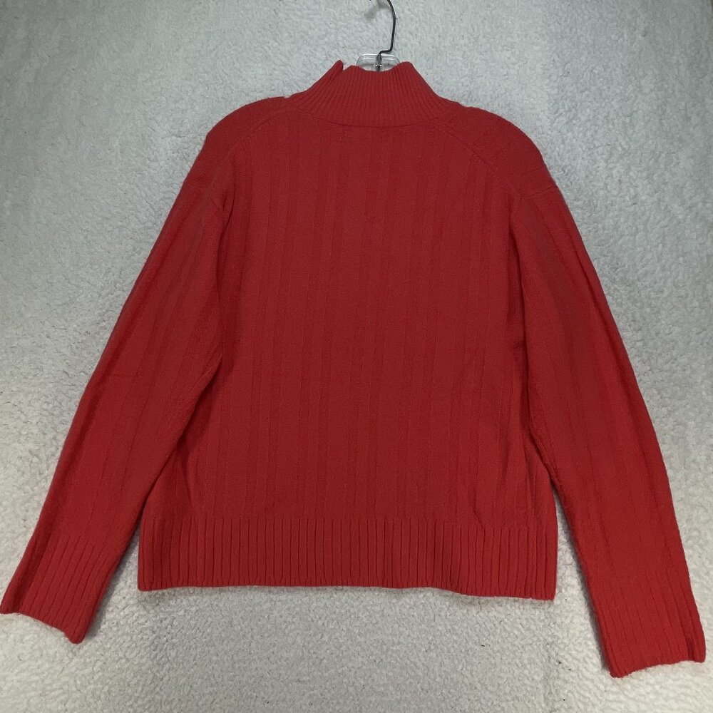 J. Crew Womens Size Small Long Sleeve Wool Blend Cable Knit Red Pullover Sweater